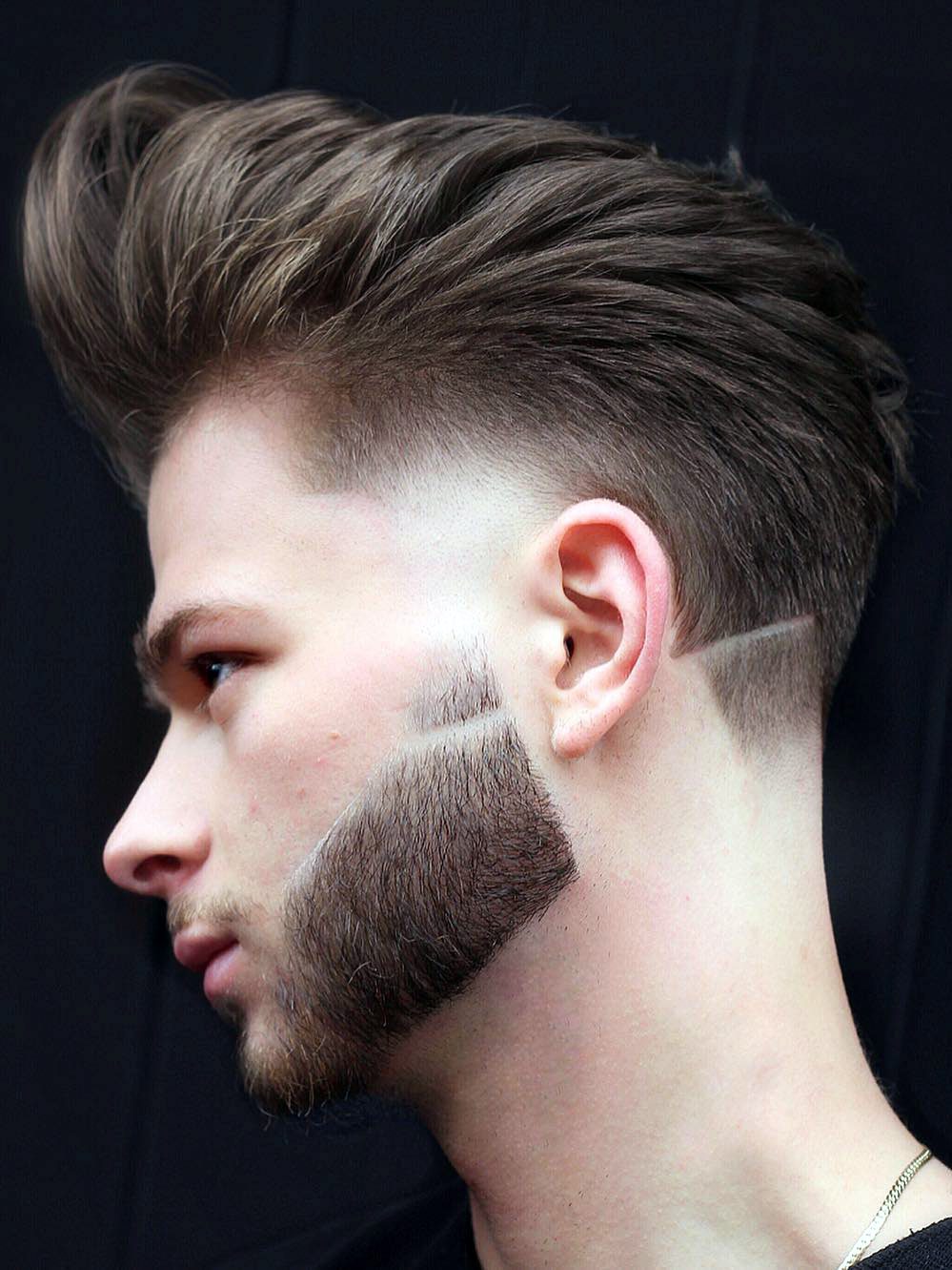 Temple Fade with Irregular Fringe Cut