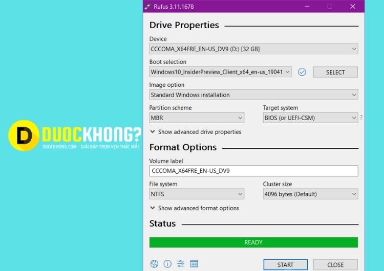 Hoàn tất quá trình tạo USB boot