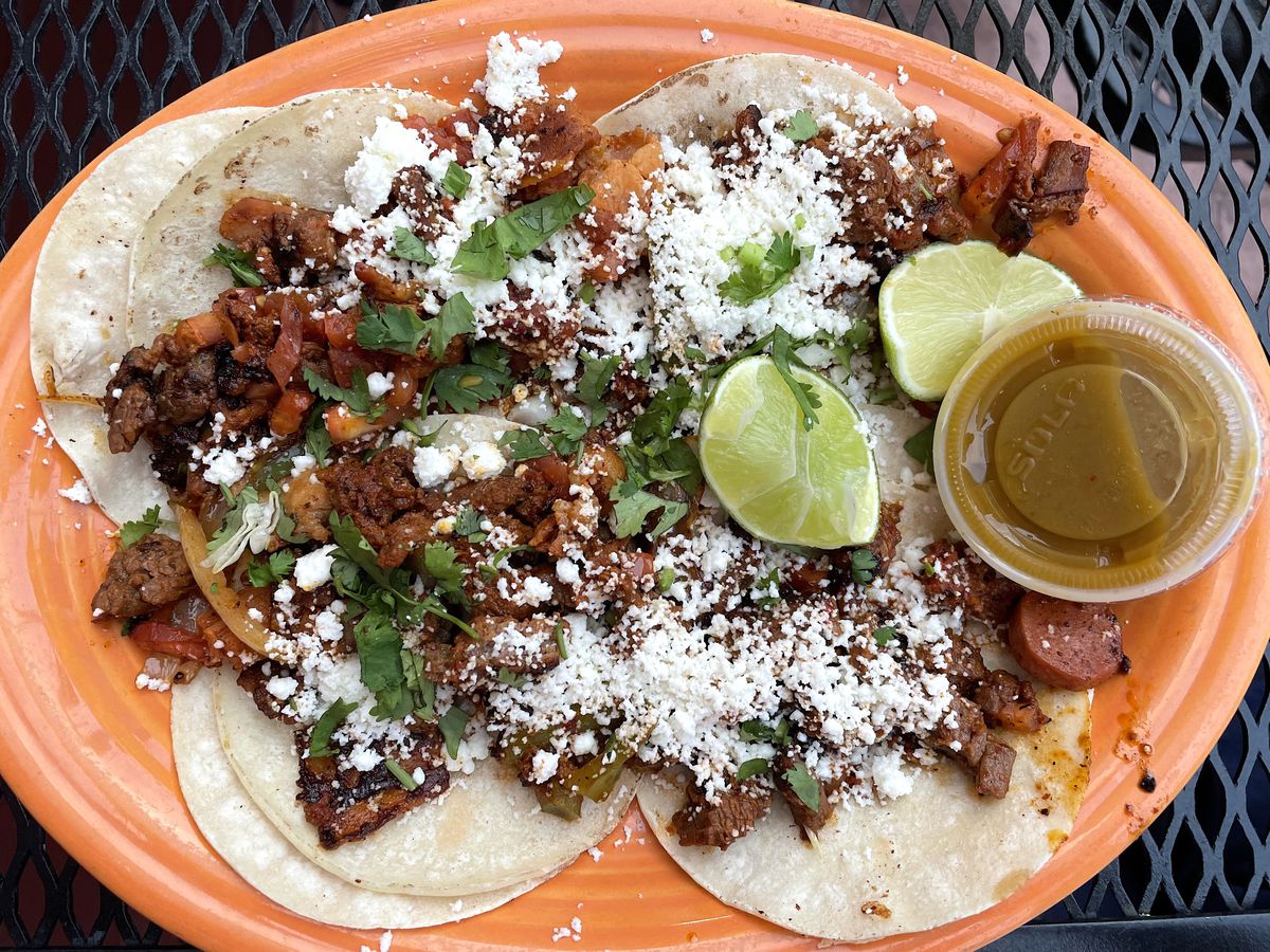 Birria tacos at Kiké’s Red Tacos