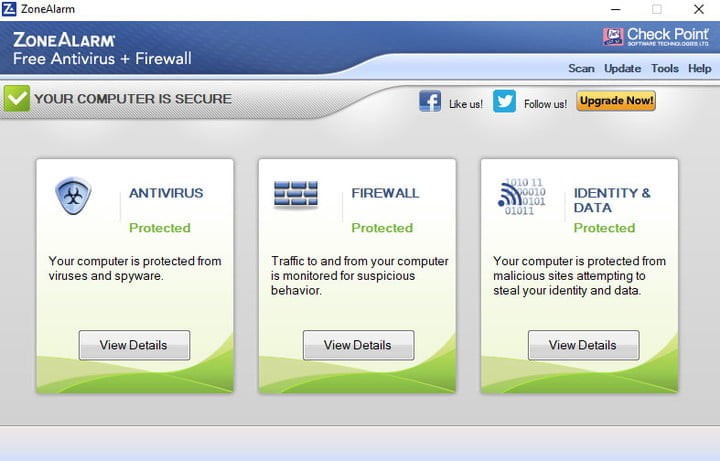 ZoneAlarm Free Antivirus 2018